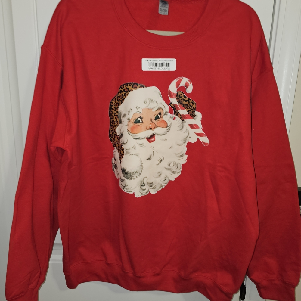 Red Santa Graphic Sweatshirt
